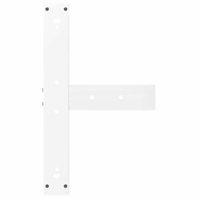 Bartafelpoten 2 st T-vormig 60x35x(100-101) cm staal wit