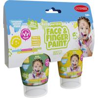 Natural Face & Fingerpaint tube - groen en geel, 2x65ml - thumbnail