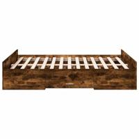 Bedframe met lades bewerkt hout gerookt eikenkleurig 135x190 cm - thumbnail