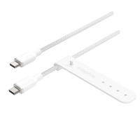 ZAGG mophie chargestream oplaadkabel USB-C naar USB-C kabel 1 meter, snel opladen, heavy duty, gevlochten, wit - thumbnail