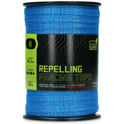 ZoneGuard 10 mm afwerend afrasteringslint blauw 200 m