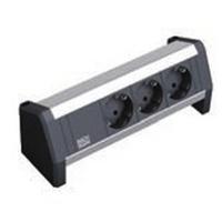 Bachmann 339.1002 Stekkerdoos zonder schakelaar Aluminium, Zwart Randaarde stekker - thumbnail