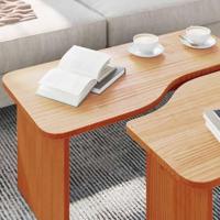 Salontafel 2 pcs Wasbruin 100 x 69 x 35.5 cm Massief grenenhout - thumbnail