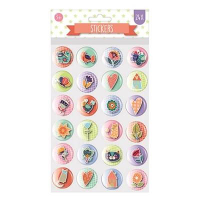 W&o Stickervel Bubble 26 X 14,5 Cm Papier 24-delig