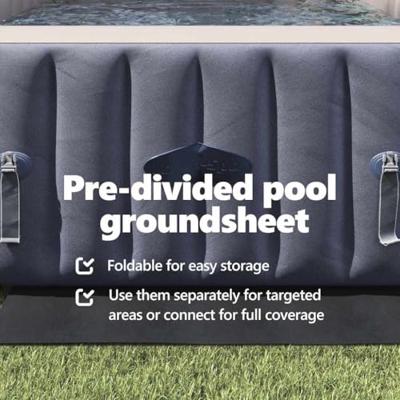 VidaXL Zwembad grondzeil zwart 550 x 280 x 0,1 cm niet-geweven stof