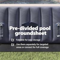 VidaXL Zwembad grondzeil zwart 550 x 280 x 0,1 cm niet-geweven stof - thumbnail