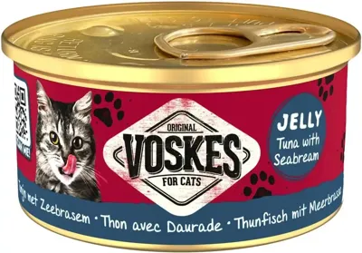 Voskes kattenvoer in gelei tonijn & zeebrasem 85g