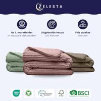 Zelesta Zelesta Groovebed Old Pink 200x200 - Fluffy Geribbeld Teddy Dekbed zonder Overtrek - thumbnail