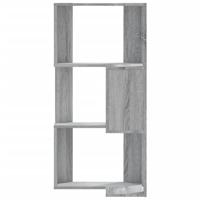 Boekenkast 3-laags hoek 50x50x102 cm bewerkt hout grijs sonoma - thumbnail