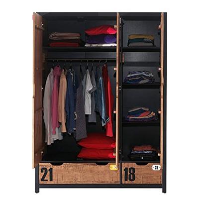 Vipack 3-deurs kledingkast Alex - bruin - 200x147,4x55 cm