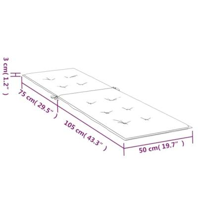 VidaXL Terrasstoelkussen (75+105)x50x4 cm beige