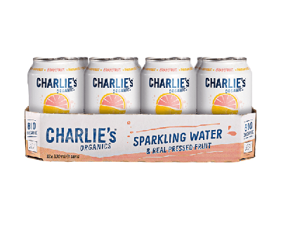 Charlie's organic sparkling water grapefruit bio (12x 33cl)