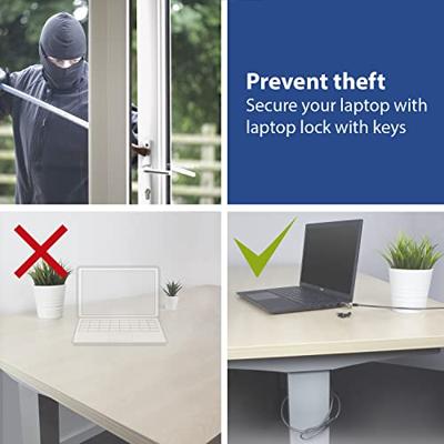 ACT AC9040 Laptopslot | Wedge Security Lock | 2x Sleutels | 2 meter