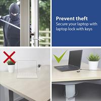 ACT AC9040 Laptopslot | Wedge Security Lock | 2x Sleutels | 2 meter - thumbnail