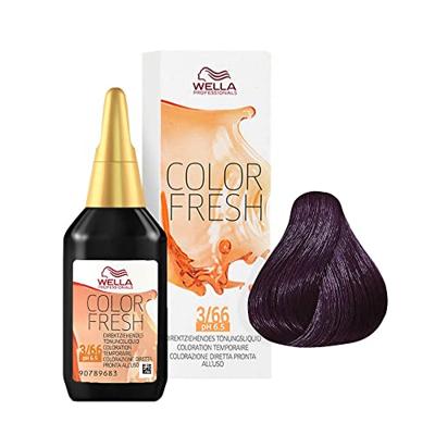 Wella Professionals Color Fresh Semi-Permanente Toning 3.66 Diep Violet Donkerbruin 75ml Wella Professionals Color Fresh Semi-Permanente Toning 3.66 Diep Violet Donkerbruin 75ml