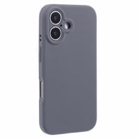 Lunso iPhone 16 hoesje - Flexibel siliconen Backcover - Donkergrijs - thumbnail