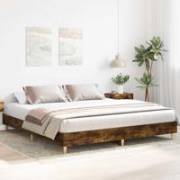Bedframe zonder matras hout gerookt eikenkleurig 180x200 cm - thumbnail