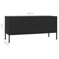 VidaXL Tv-meubel 105x35x50 cm staal zwart - thumbnail