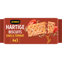 Jumbo Hartige Biscuits Kaas & Tomaat 4 x 3 Stuks - thumbnail