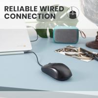 Perixx PERIMICE-209 C Black Muis Kabelgebonden Optisch Zwart 3 Toetsen 1000 dpi - thumbnail