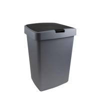 Sunware Delta Prullenbak Met Klep 50 L Antraciet - thumbnail