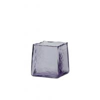 Theelicht 10x10x10,5 cm IDUNA glas lila - thumbnail