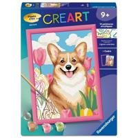 Ravensburger - CreArt Kids 18x24cm - Schilderen op nummer - Corgi - Schilderen op nummer set - Leeftijd 9+ - 12023222 - thumbnail