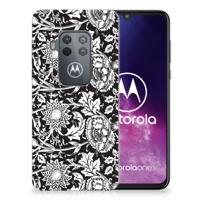Motorola One Zoom | TPU Case | Black Flowers - thumbnail