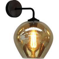 Masterlight WandlampQuinto zwart met smoke glas - 3260-05-05-3 - thumbnail