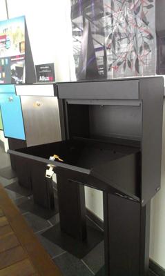 Design brievenbus Allux Grundform zwart