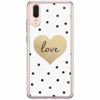 Huawei P20 siliconen hoesje - Love dots - thumbnail