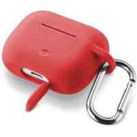 cellularline Bounce Soft Touch Siliconen AirPod hoes met haak voor Apple AirPods Pro Rood - thumbnail