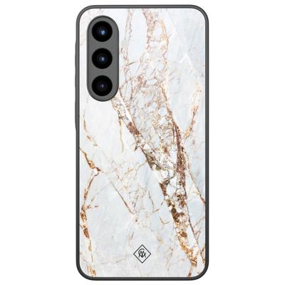 Samsung Galaxy A56 glazen hardcase - Marmer goud Samsung Galaxy A56 glazen hardcase - Marmer goud