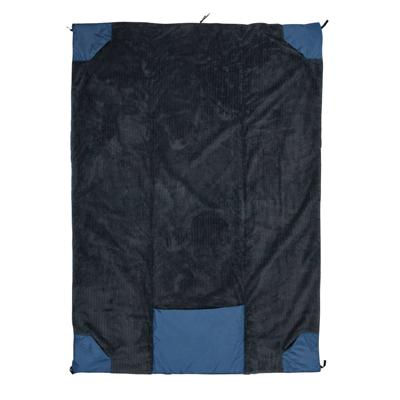 Klymit deken Versa Luxe Blanket 203 x 147 cm antraciet/blauw Klymit deken Versa Luxe Blanket 203 x 147 cm antraciet/blauw