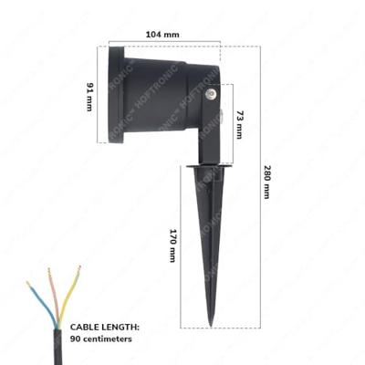 Set van 3 Sydney LED prikspots - Dimbaar - Kantelbaar - GU10 4 Watt 345 Lumen - 6500K daglicht wit - IP64 Waterdicht - Zwart Set van 3 Sydney LED prikspots - Dimbaar - Kantelbaar - GU10 4 Watt 345 Lumen - 6500K daglicht wit - IP64 Waterdicht - Zwart