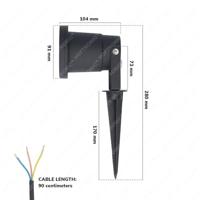 Set van 3 Sydney LED prikspots - Dimbaar - Kantelbaar - GU10 4 Watt 345 Lumen - 6500K daglicht wit - IP64 Waterdicht - Zwart - thumbnail