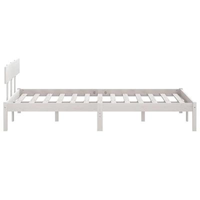 Bedframe massief grenenhout wit 135x190 cm 4FT6 Double