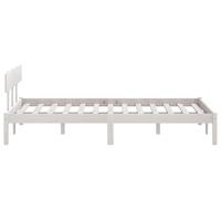 Bedframe massief grenenhout wit 135x190 cm UK Double - thumbnail