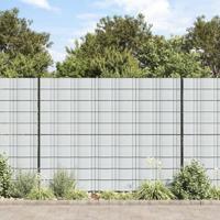 VidaXL Tuinschermen 10 st 252,5x19 m pvc lichtgrijs - thumbnail