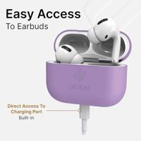 Catalyst Slim Case voor AirPods Pro Skin voor Apple AirPods Pro Charging Case, verwisselbare kleuren, beschermhoes Soft Skin, compatibel draadloos opladen - Lila - thumbnail