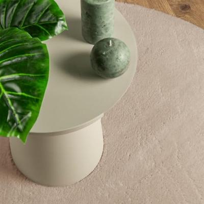 Vloerkleed HUARTE laagpolig zacht wasbaar 100 cm zandkleurig Vloerkleed HUARTE laagpolig zacht wasbaar 100 cm zandkleurig