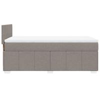 Boxspring met matras stof taupe 120x190 cm - thumbnail