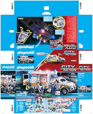 Playmobil 70936 City Action US Ambulance + Licht en Geluid - thumbnail