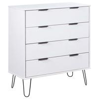 Vidaxl Ladekast 76,5x39,5x90,3 Cm Massief Grenenhout Wit - thumbnail