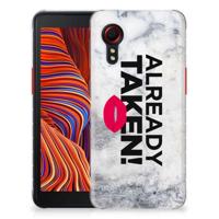 Samsung Galaxy Xcover 5 | Siliconen hoesje | met naam Already Taken White - thumbnail