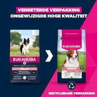 Eukanuba Senior Hondenvoer met lam & rijst voor kleine en middelgrote rassen – premium droogvoer voor oudere honden, 12 kg - thumbnail
