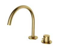 Hotbath Wastafelmengkraan Cobber 2 Gats Geborsteld Messing PVD - thumbnail