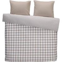 Dekbedovertrek Oxford - taupe - 240x200/220 cm - Leen Bakker - thumbnail