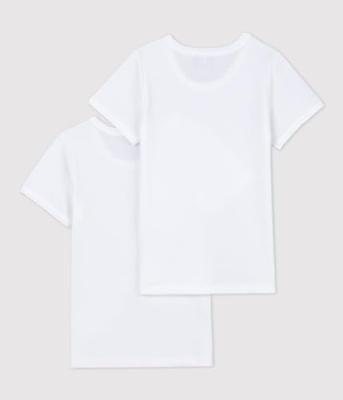 Set van 2 T-shirts met korte mouwen PETIT BATEAU wit Set van 2 T-shirts met korte mouwen PETIT BATEAU wit