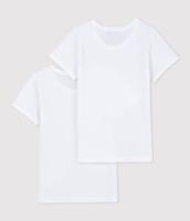 Set van 2 T-shirts met korte mouwen PETIT BATEAU wit - thumbnail